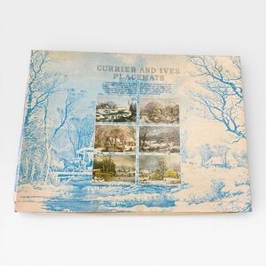 Vintage Currier And Ives Placemats - Set of 6 - In Original Box